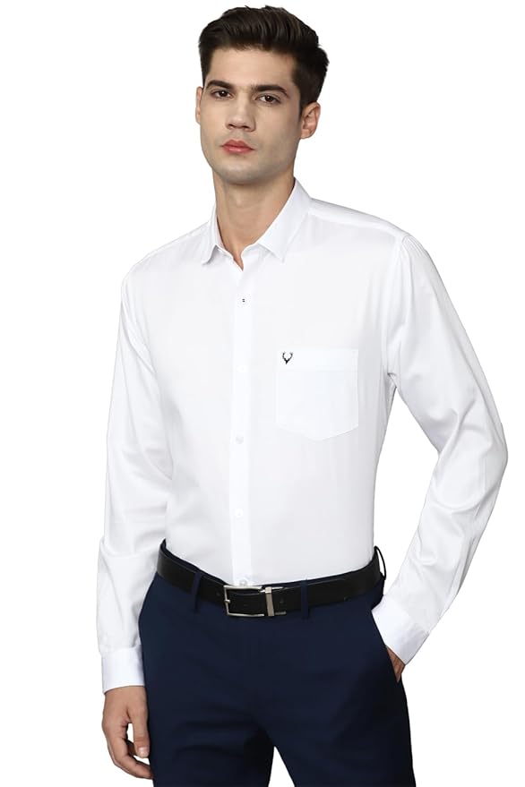 Allen Solly Men's Formal Shirt - White Solid