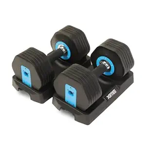 Adjustable Dumbbells Set (20kg x 2) - Black & Red