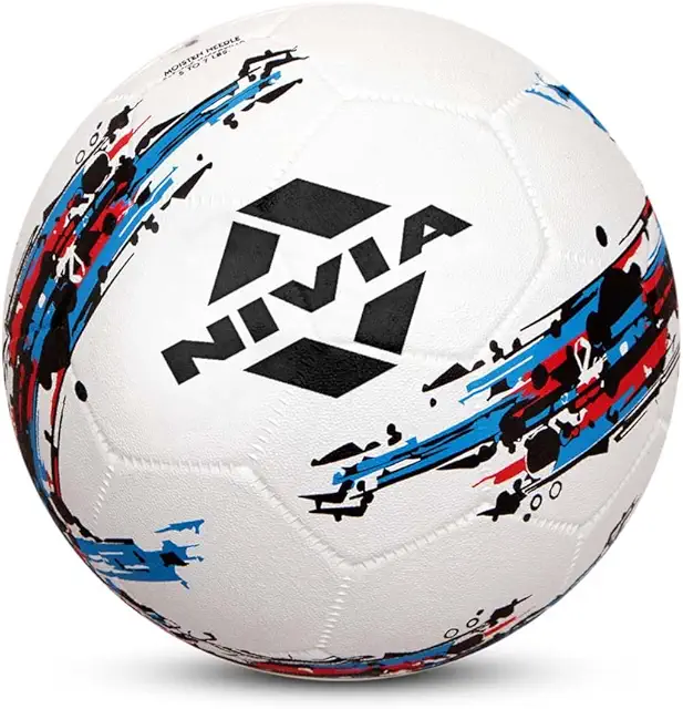Nivia Storm Football Size 5 - White & Blue